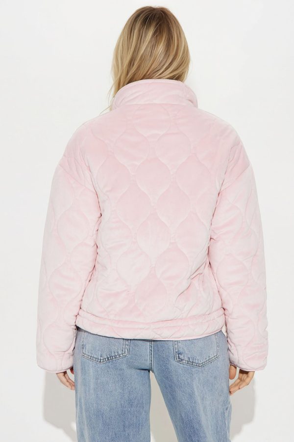 Ski Lift Lightweight Quilted Puffer Jacket - Pink - Image 4