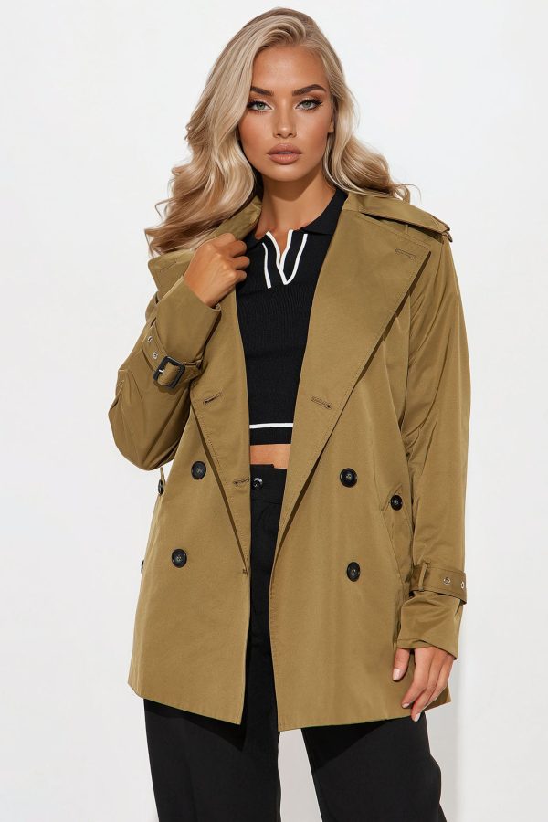 Delilah Belted Trench - Olive - Image 2