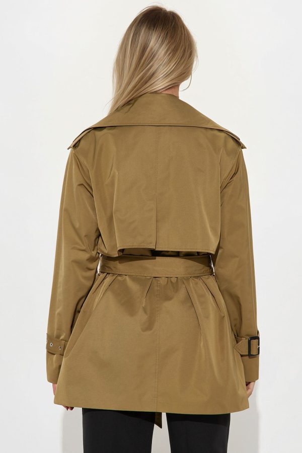 Delilah Belted Trench - Olive - Image 4