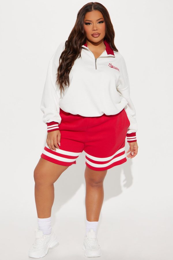 Spain Fleece Short Set - White/combo - Image 5