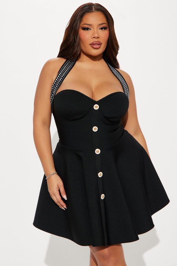 Priscilla Bandage Mini Dress - Black - Image 4