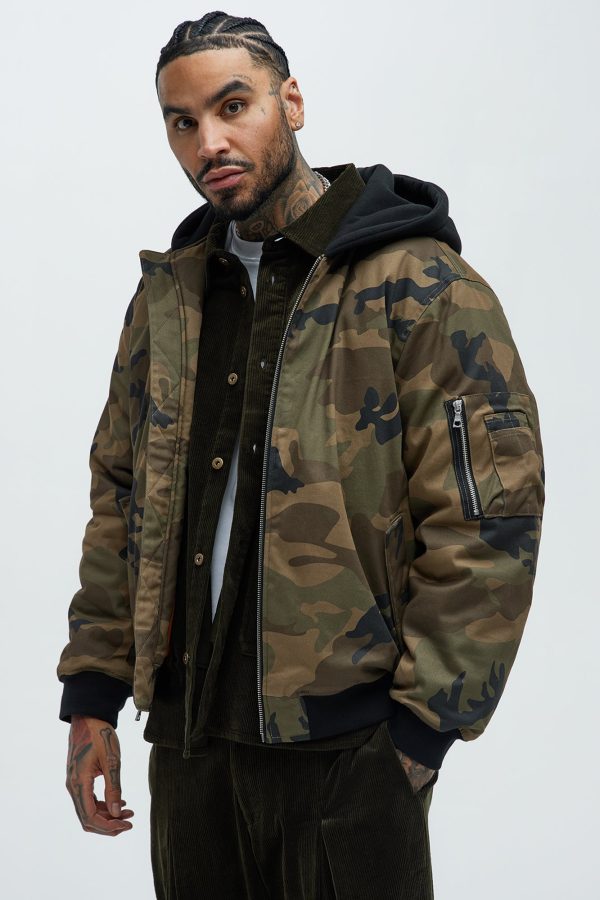Mikael Hooded Bomber - Camouflage