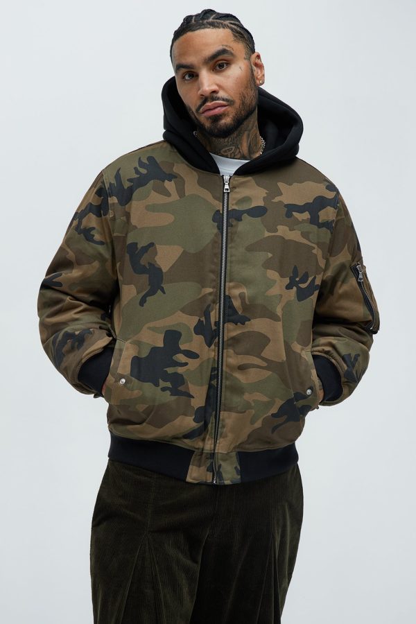 Mikael Hooded Bomber - Camouflage - Image 3