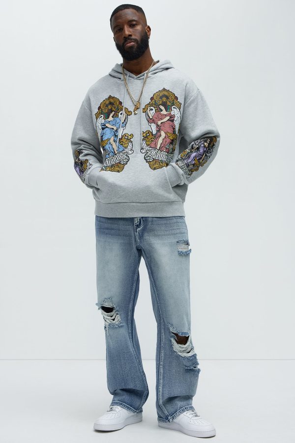 Tyson Favored Printed Hoodie - Heather/Combo - Image 2