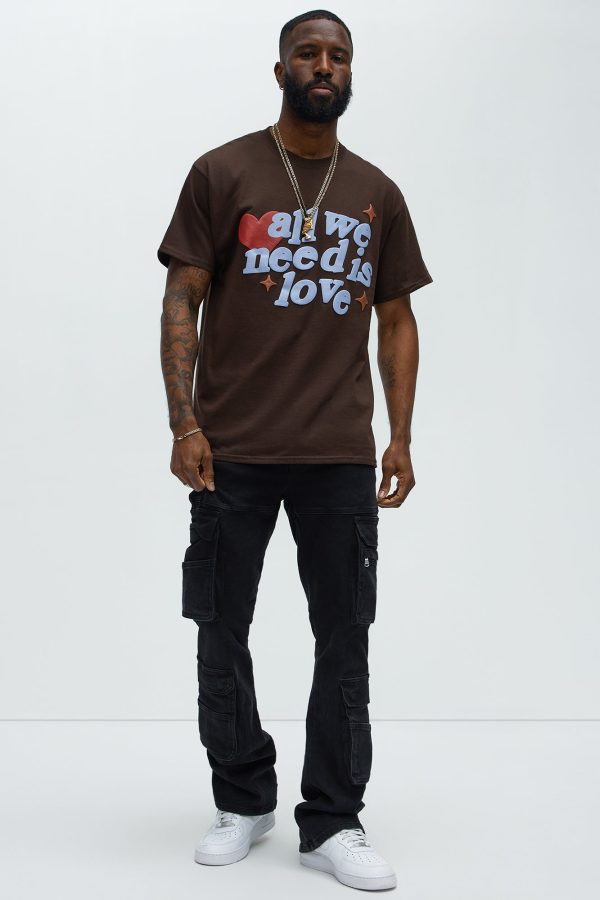 All We Need Is Love Short Sleeve Tee - Chocolate - Image 2