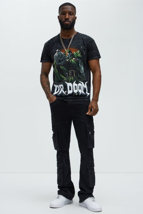 Marvel Dr. Doom Short Sleeve Boxy Tee - Black Wash - Image 2