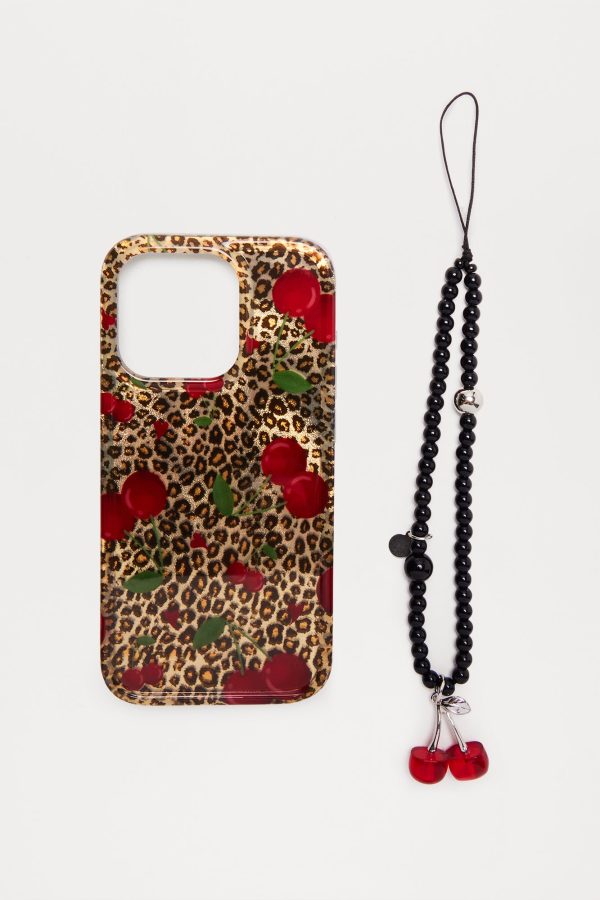 Wild Cherry Iphone 15 Pro Case - Leopard - Image 2