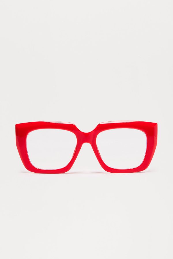 Executive Meeting Blue Light Glasses - Red - Image 3