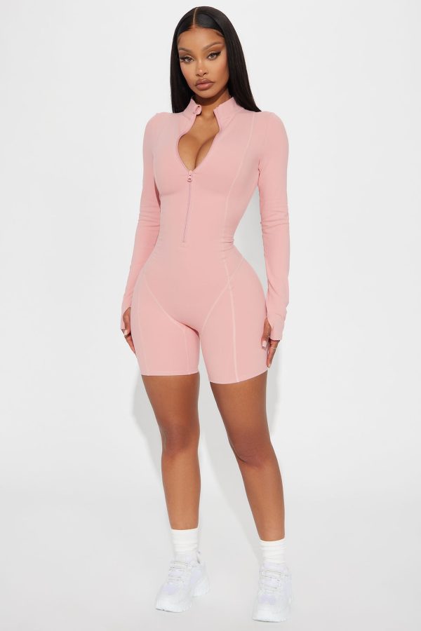 Trail Trek Super Soft Active Romper - Mauve - Image 2