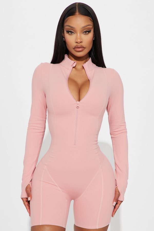 Trail Trek Super Soft Active Romper - Mauve