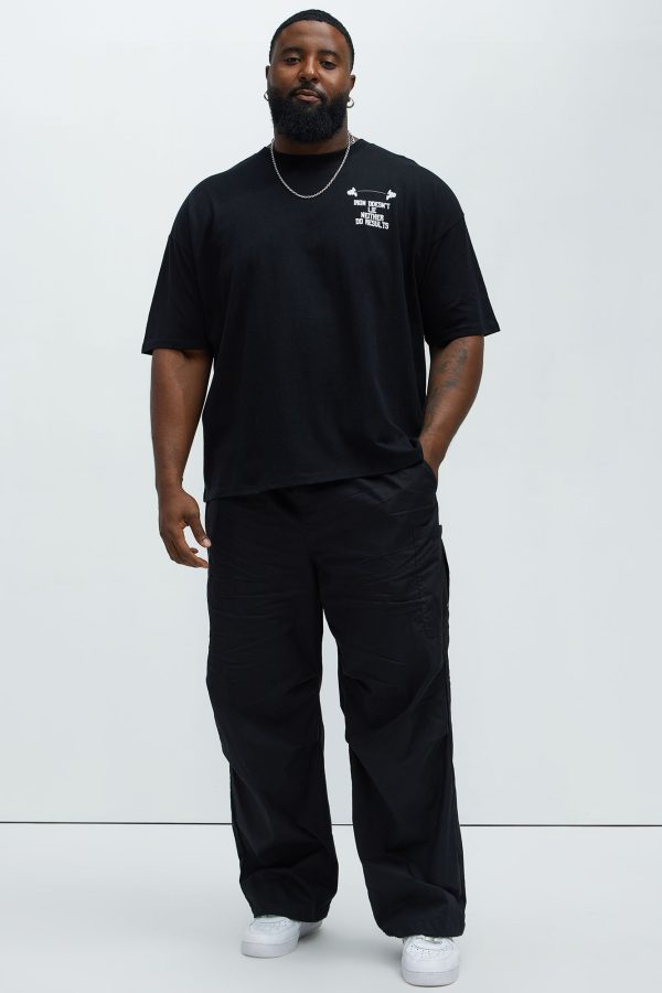 Iron Doesn't Lie Short Sleeve Boxy Tee - Black - Image 7