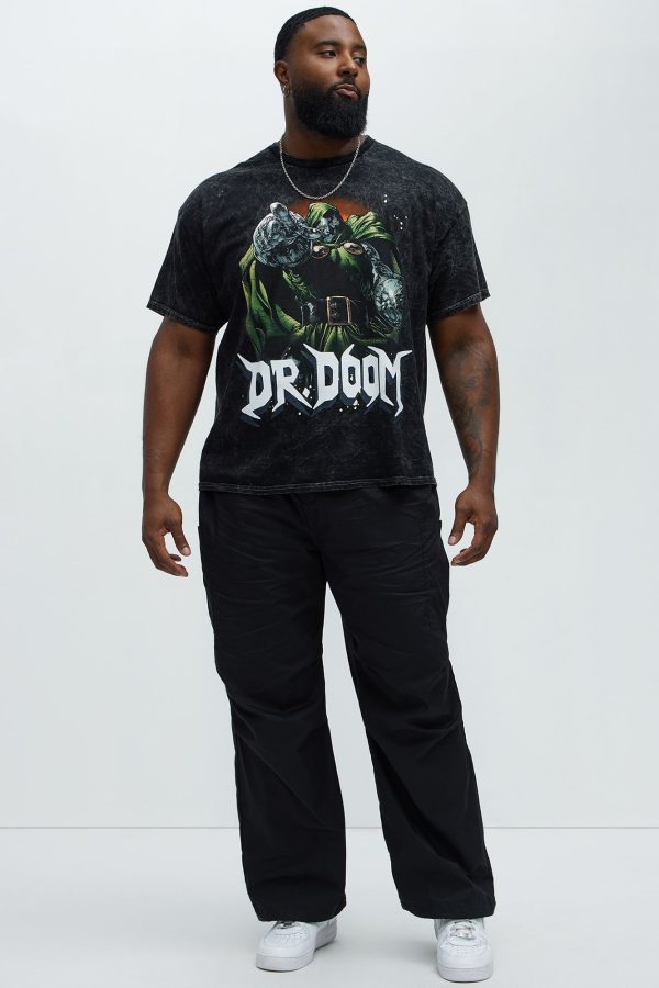 Marvel Dr. Doom Short Sleeve Boxy Tee - Black Wash - Image 6
