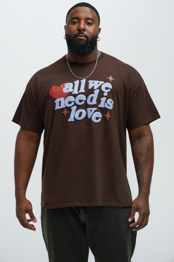 All We Need Is Love Short Sleeve Tee - Chocolate - Image 4