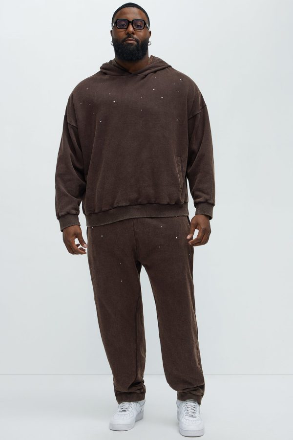 Star Studded Hoodie - Brown - Image 2