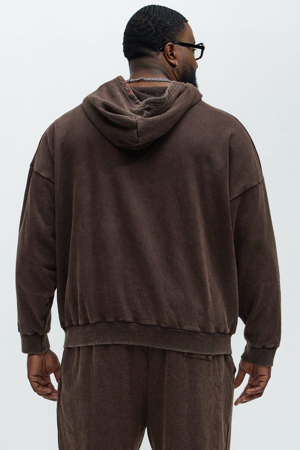Star Studded Hoodie - Brown - Image 4