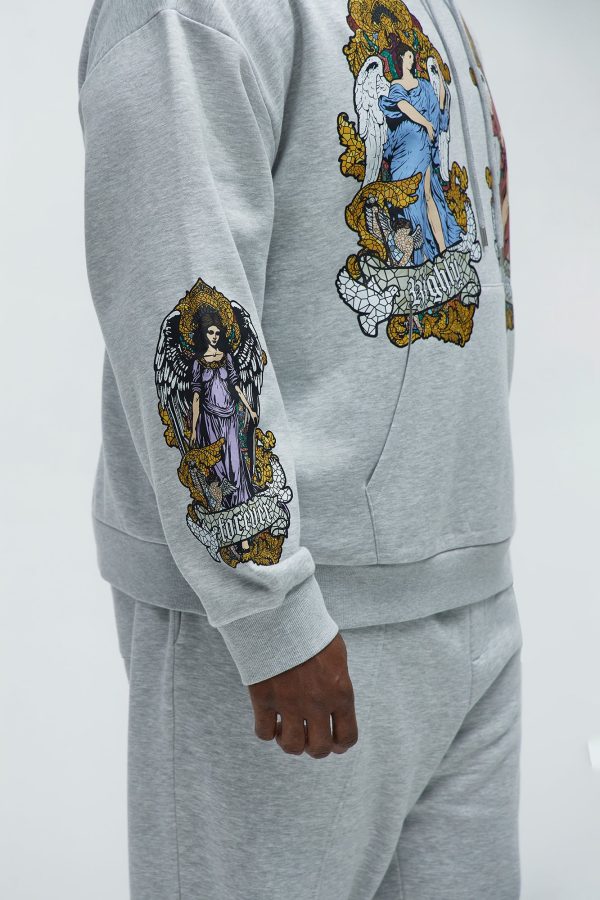 Tyson Favored Printed Hoodie - Heather/Combo - Image 10
