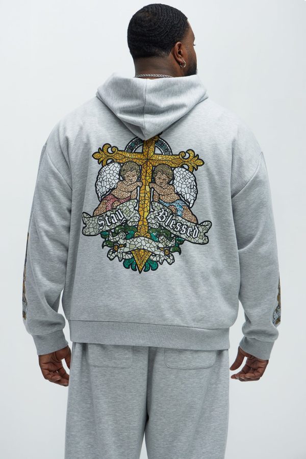 Tyson Favored Printed Hoodie - Heather/Combo - Image 11