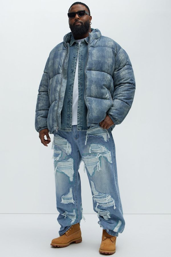 Inwood Printed Denim Puffer - Blue/combo - Image 2
