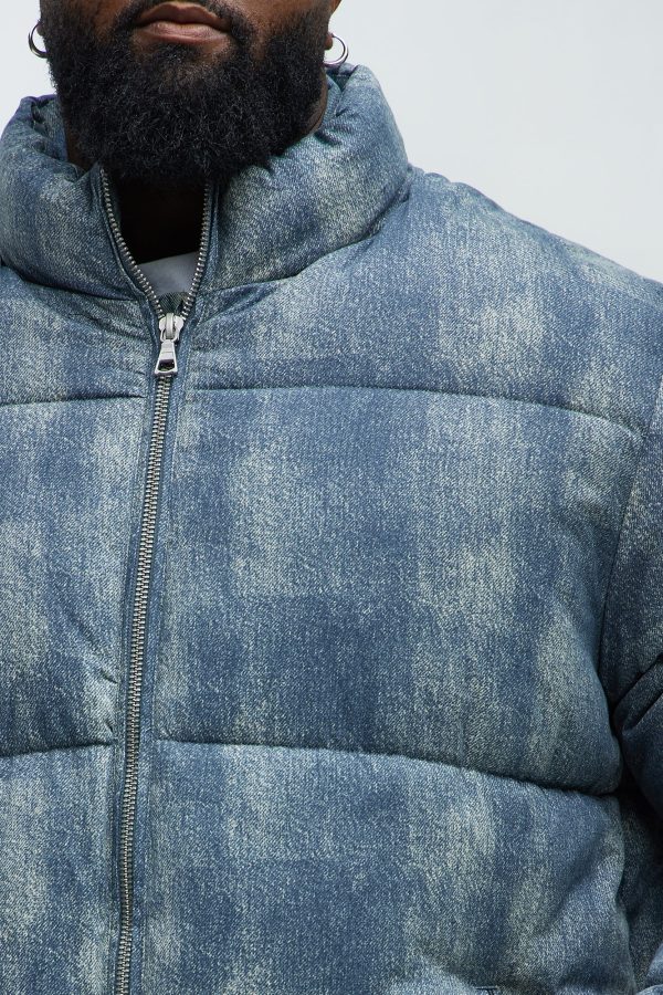 Inwood Printed Denim Puffer - Blue/combo - Image 4