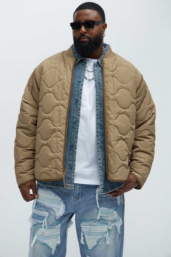 Hartford Ripstop  Quilted Jacket - Tan