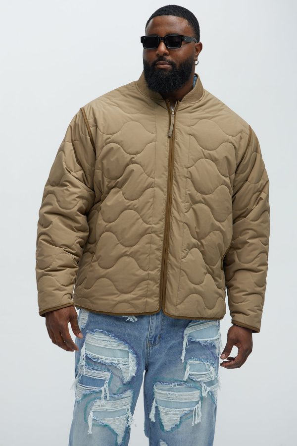 Hartford Ripstop  Quilted Jacket - Tan - Image 3