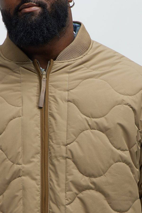Hartford Ripstop  Quilted Jacket - Tan - Image 4