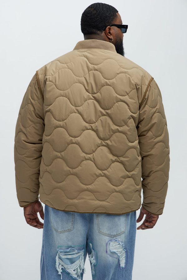 Hartford Ripstop  Quilted Jacket - Tan - Image 5