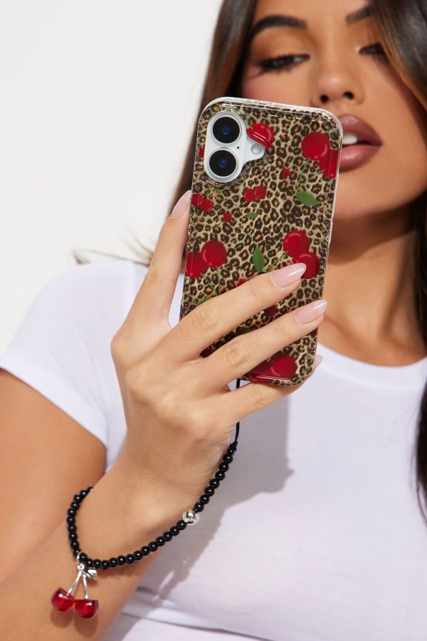 Wild Cherry Iphone 16 Case - Leopard
