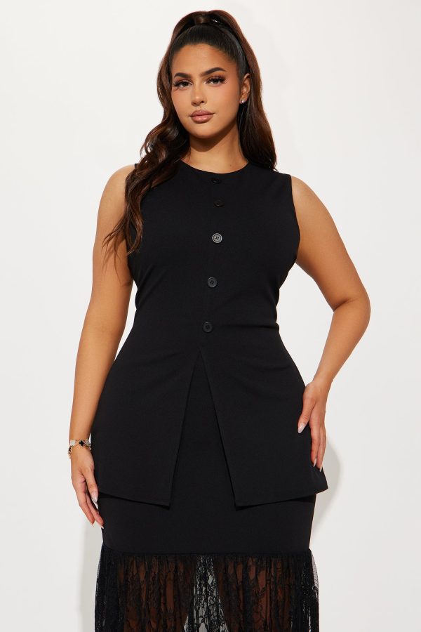 Veronica High Neck Maxi Dress - Black - Image 5