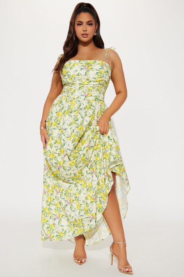 Life Gives You Lemons Maxi Dress - Yellow/combo - Image 4