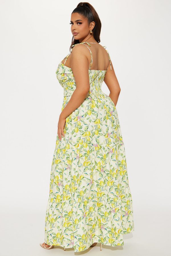 Life Gives You Lemons Maxi Dress - Yellow/combo - Image 6