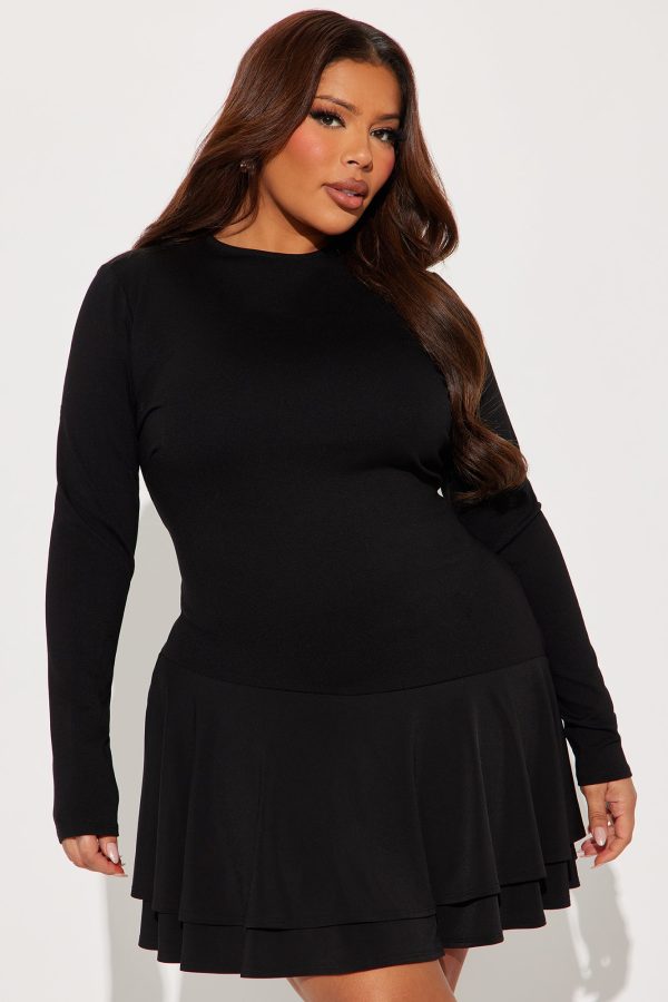 Alice Asymmetrical Micro Mini Dress - Black - Image 5