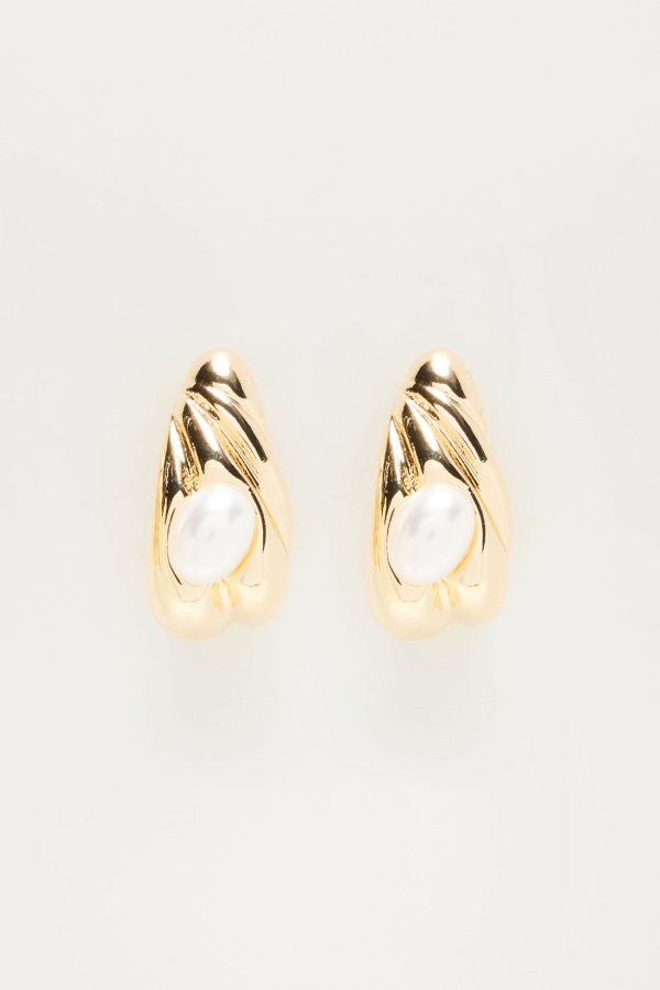 Secret Pearl Earrings - Gold