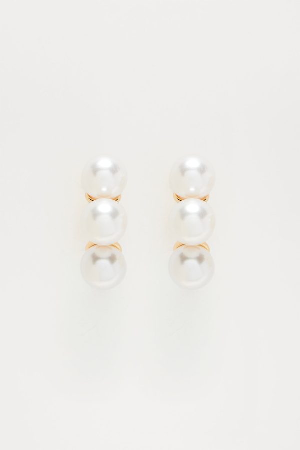 Bubble Bath Hoop Earrings - Gold