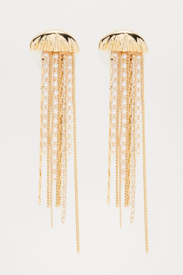 Jelly Fish Earrings - Gold