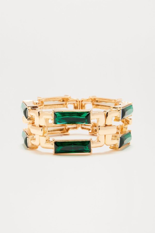 Nellie Bracelet - Gold/Green