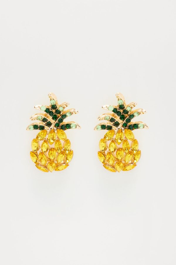 Pineapple Party Earrings - Yellow/combo