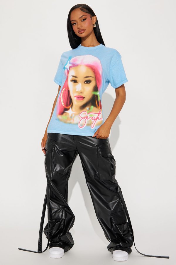 Saweetie NANI Graphic Tee - Light Blue - Image 2