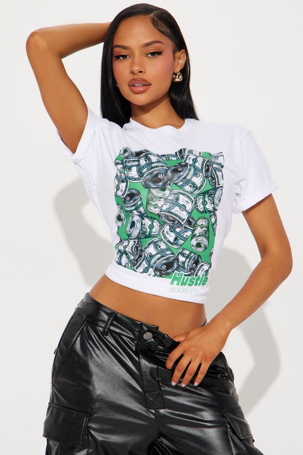 Make It Rain Hustle Tee - White