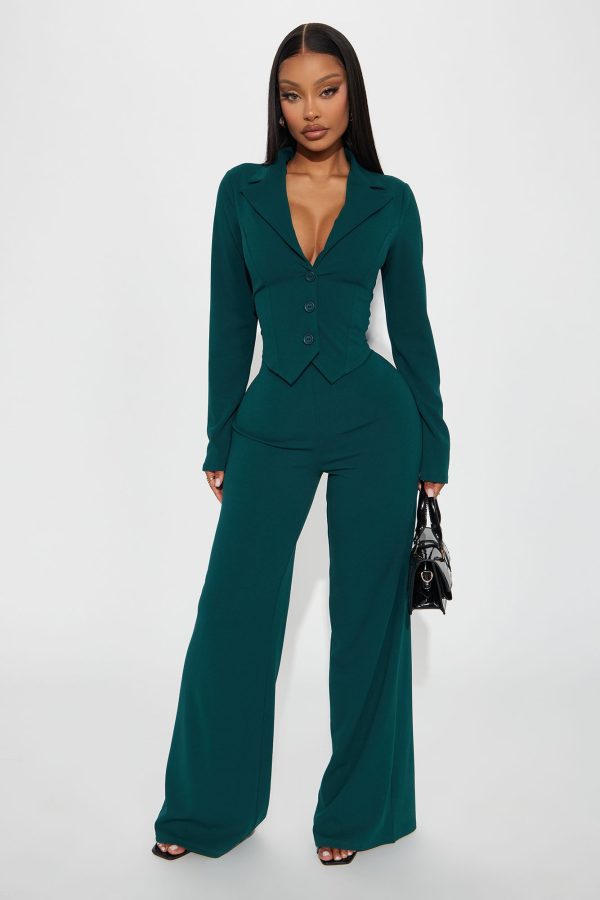 Work To Do Jumpsuit - Hunter