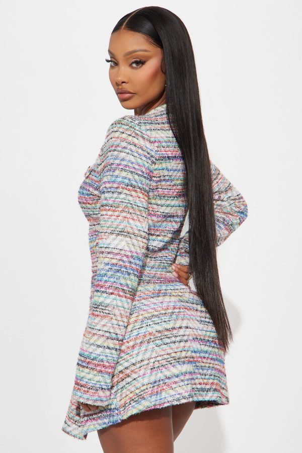 Happy Hour Tweed Skirt Set - Multi Color - Image 3