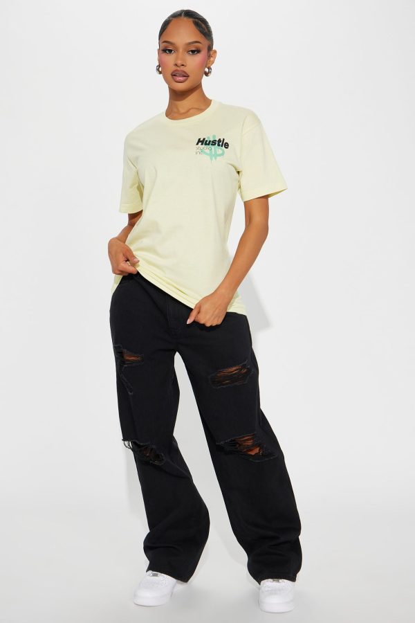 Hustle Studio Inc Tee - Chartreuse - Image 2