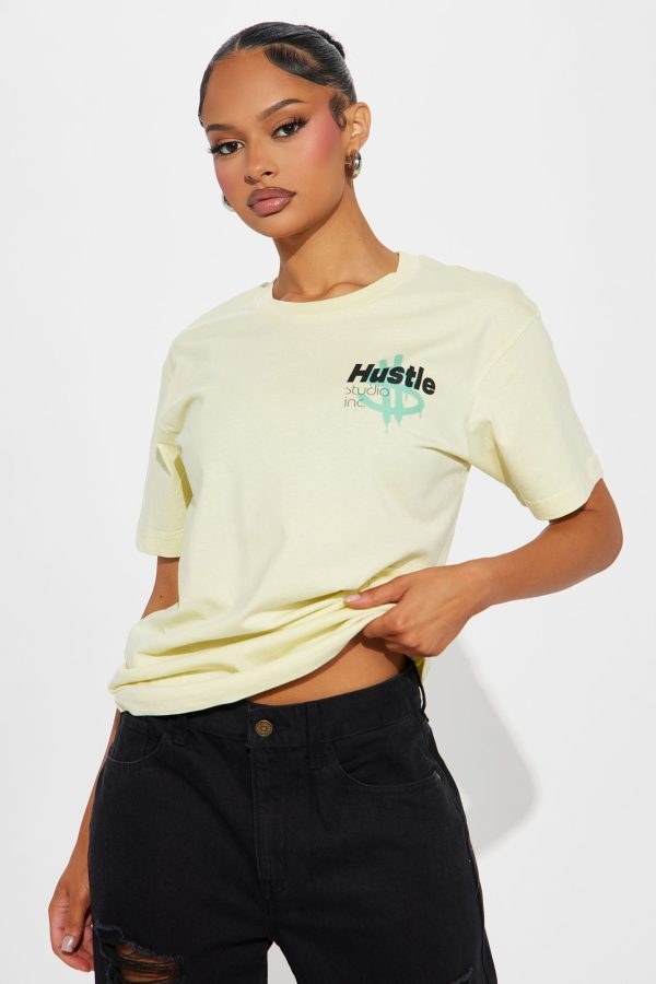 Hustle Studio Inc Tee - Chartreuse