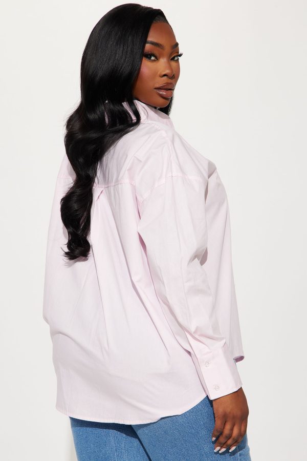 Bow Fever Poplin Shirt - Pink - Image 4