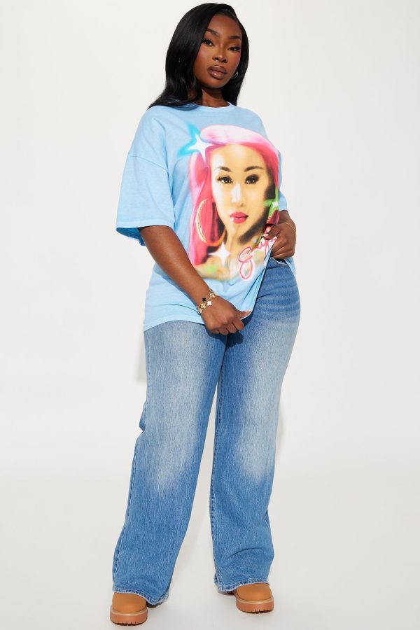 Saweetie NANI Graphic Tee - Light Blue - Image 5