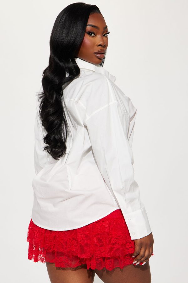 Sweet Cherries Poplin Shirt - White - Image 4