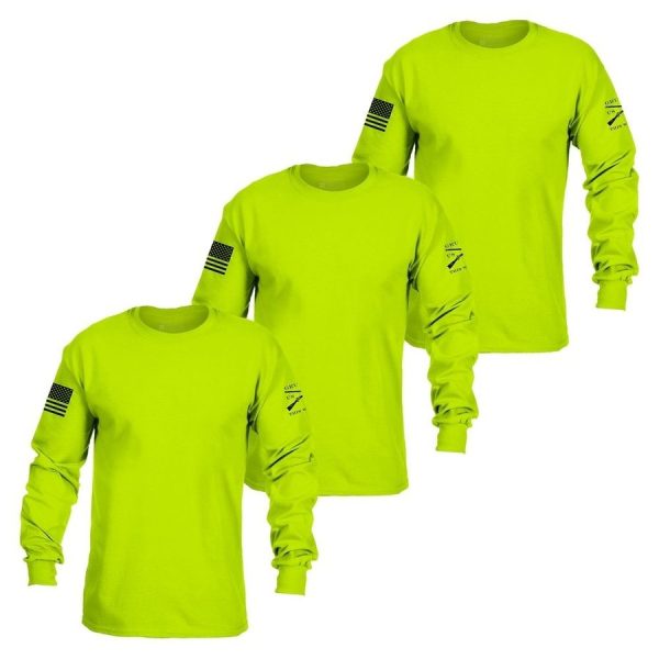 Basic Long Sleeve 3 Pack - Safety Green