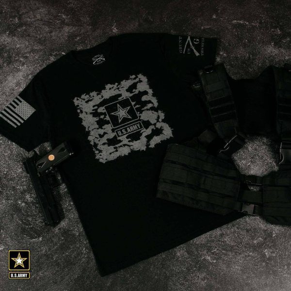 Army - Men's Stealth Camo Tee - Black - Image 3