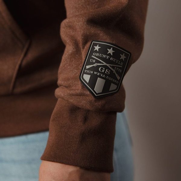 Elite Full-Zip Hoodie - Heather Brown - Image 2