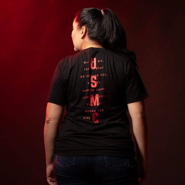 USMC - Women's Lives Forever Boyfriend Fit T-Shirt - Black - Image 5